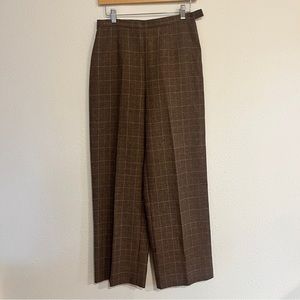 Vintage Brown Elastic Waist Straight Leg Trouser